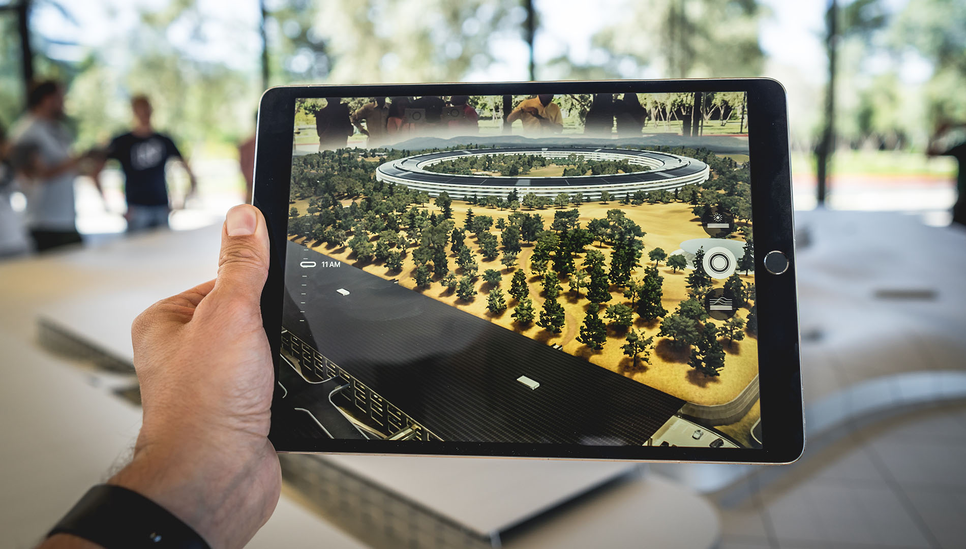Apple iPad displaying a landscape