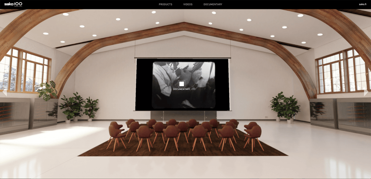 Movie theatre on a virtual showroom